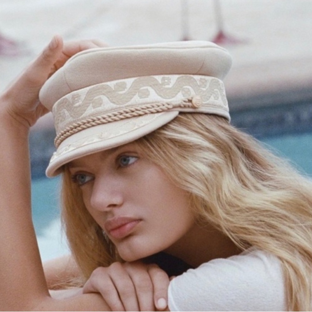 Lack Of Color Cream Captain Hat